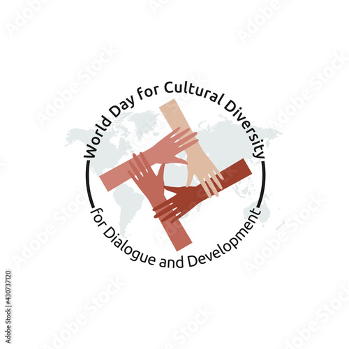 vector graphic of World Day for Cultural Diversity for Dialogue and Development celebration. flat design. flyer design.flat illustration.