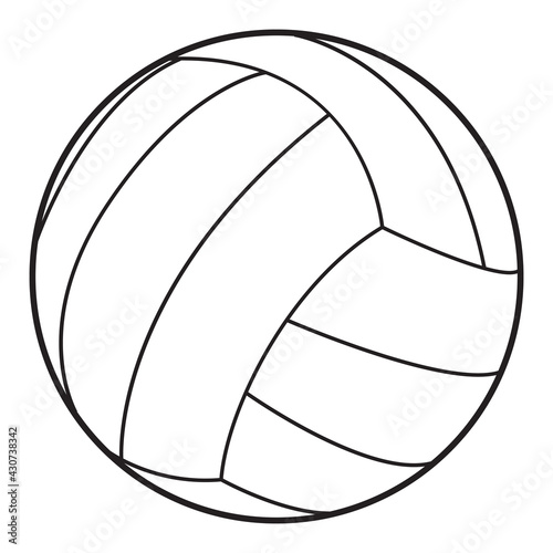 volleyball outline vector illustration