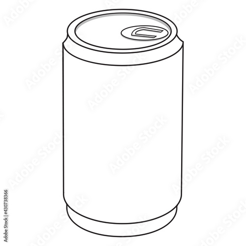 beverage cans line vector illustration