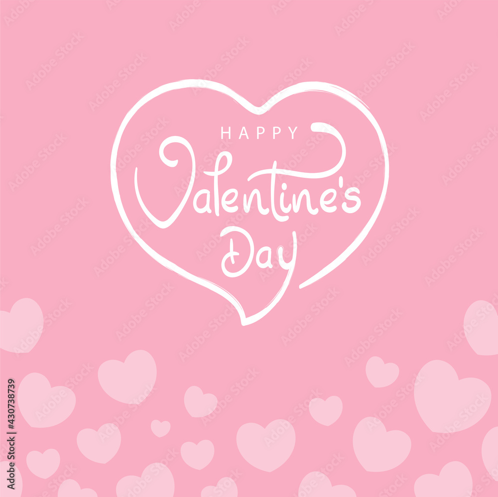 valentine's day background with heart text shape typography. for wallpapers, card, flyers, invitations, posters, brochures, banners. vector illustration eps 10.