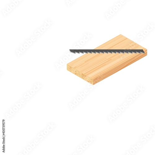 Band saw icon. Isometric illustration of band saw vector icon for web