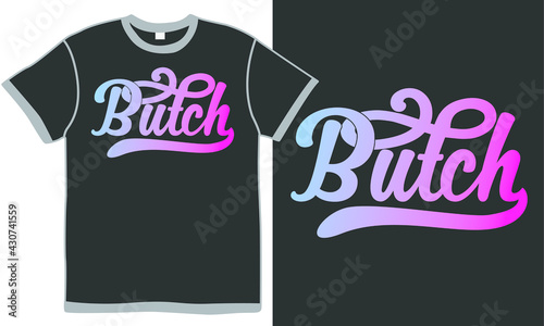 butch typography retro design