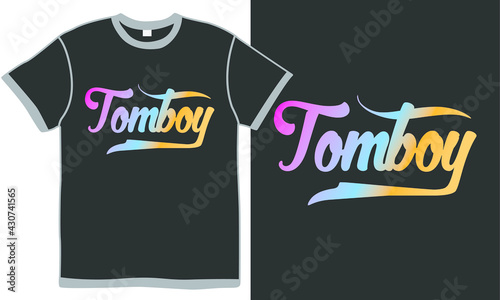 Photos tomboy isolated clothing template and t shirt design