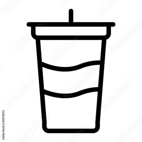 Drink icon with outline style and pixel perfect base. Suitable for website design, logo, app and UI. Based on the size of the icon in general, so it can be reduced.