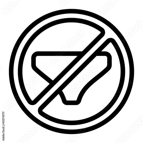 Nude beach icon with outline style and pixel perfect base. Suitable for website design, logo, app and UI. Based on the size of the icon in general, so it can be reduced.