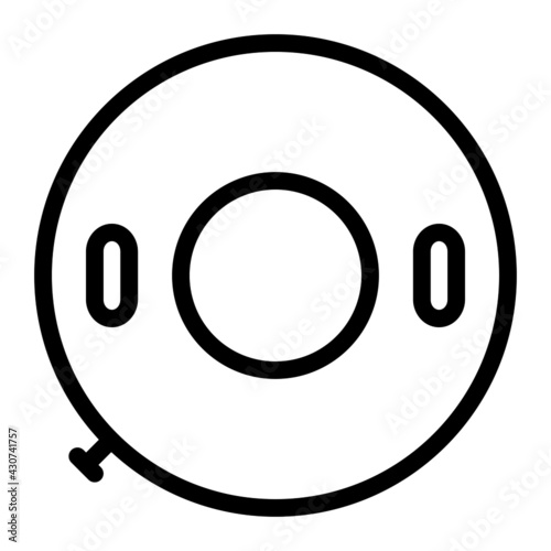Rubber ring icon with outline style and pixel perfect base. Suitable for website design, logo, app and UI. Based on the size of the icon in general, so it can be reduced.