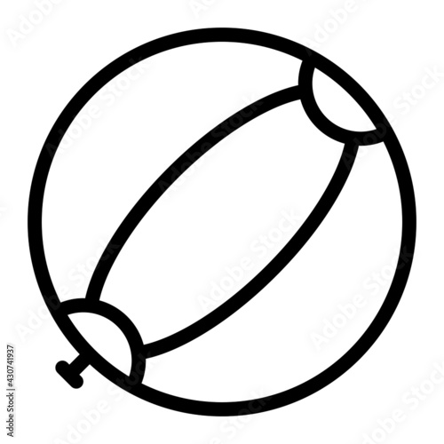 Beach ball icon with outline style and pixel perfect base. Suitable for website design, logo, app and UI. Based on the size of the icon in general, so it can be reduced.