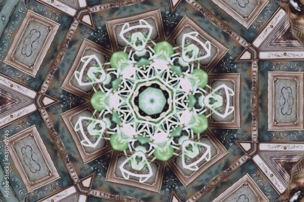 Kaleidoscope in Dark Brown and Green
