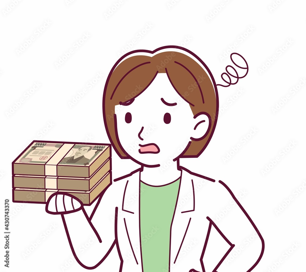Young woman in a lab coat Young woman in a lab coat