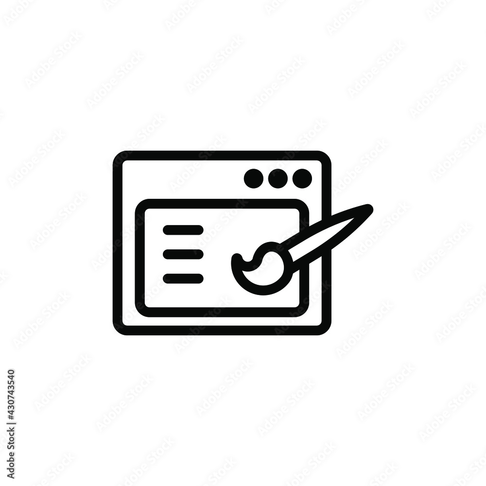 web design line icon vector illustration web design line icon vector illustration