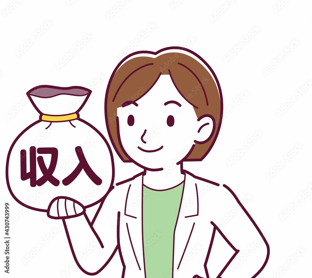 Young woman in a lab coat Young woman in a lab coat