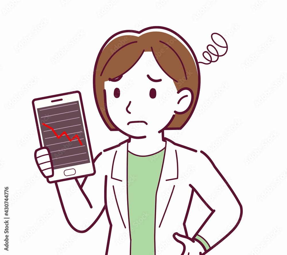 Young woman in a lab coat