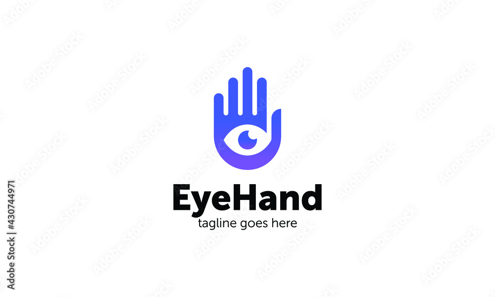 Eye hand logo template