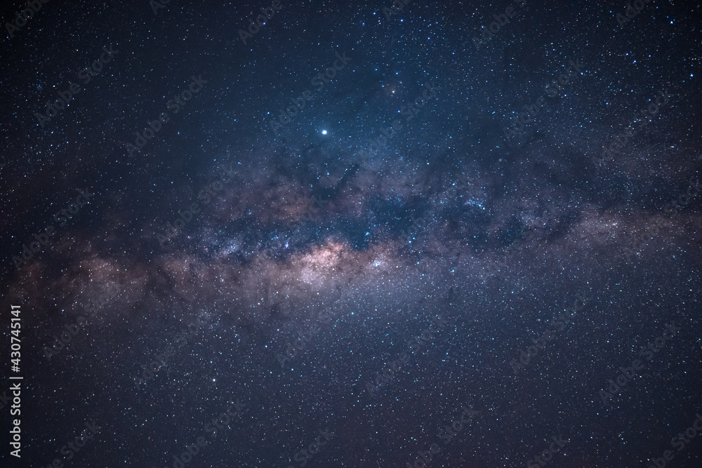 Milky way is visible in the dark night sky