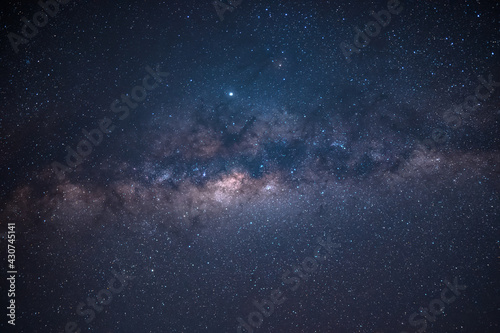 Milky way is visible in the dark night sky