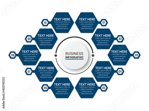 Business data visualization. timeline infographic icons designed for abstract background template. vector banner can be used for workflow layout, diagram,presentation, education or any number option.