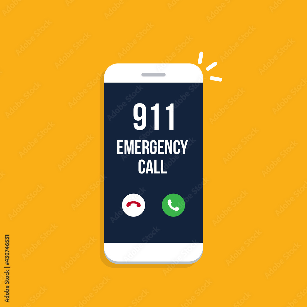 Naklejka premium Emergency Telephone Call