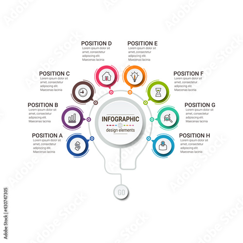 Vector Business infographics. Financial analysis data graphs and diagram, marketing statistic workflow modern business presentation elements vector investment progress icon.