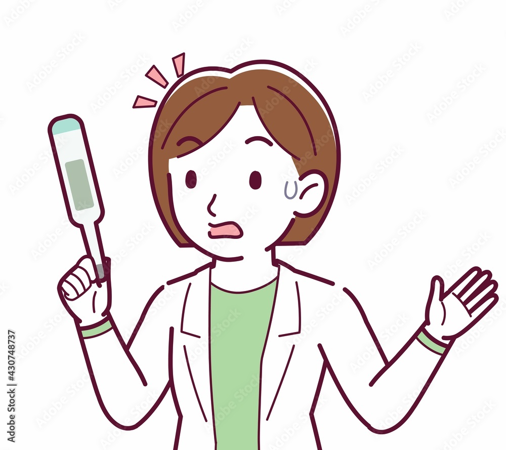 Young woman in a lab coat