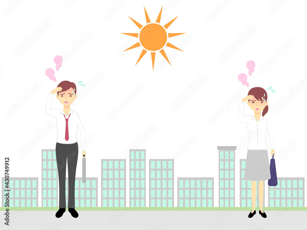 熱中症のオフィスワーカーのイラスト Illustration Of An Office Worker With Heat Stroke Stock Vector Adobe Stock 熱中症のオフィスワーカーのイラスト Illustration Of An Office Worker With Heat Stroke Stock Vector Adobe Stock