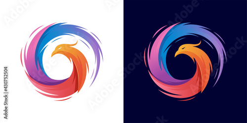 Colorful Phoenix Logo Designs illustration vector template
