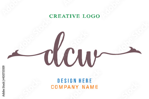 DCW lettering logo is simple, easy to understand and authoritative photo