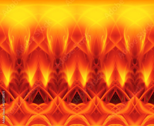 Fire flames background with light effect