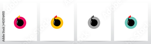 Time Bomb On Letter Logo Design O