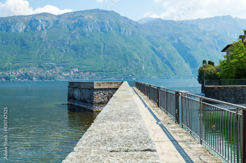 Punta spartivento, in Bellagio Northern Italy. A touristic place in the waterfront of Lake Como