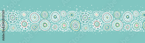 Fun hand drawn ethnic seamless pattern, abstract doodle background, great for textiles, wrapping, banners, wallpapers - vector design