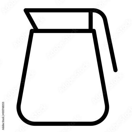 teapot kettle ceramic single isolated icon with outline style