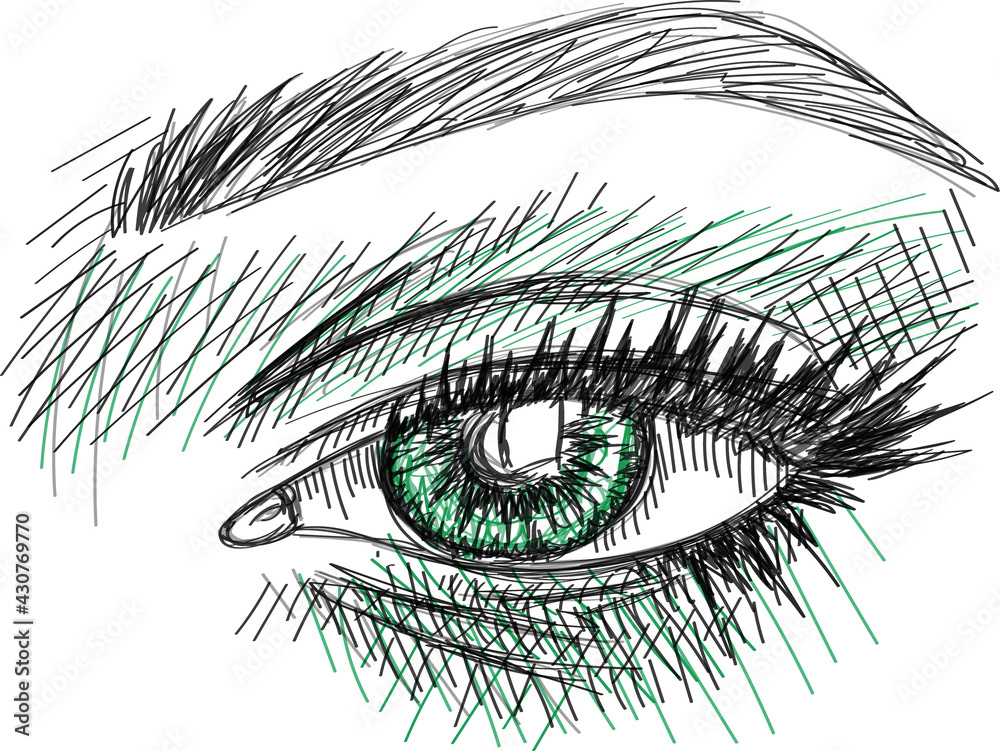 Obraz premium Eye art sketch