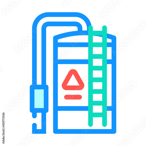 industrial tank biogas color icon vector. industrial tank biogas sign. isolated symbol illustration