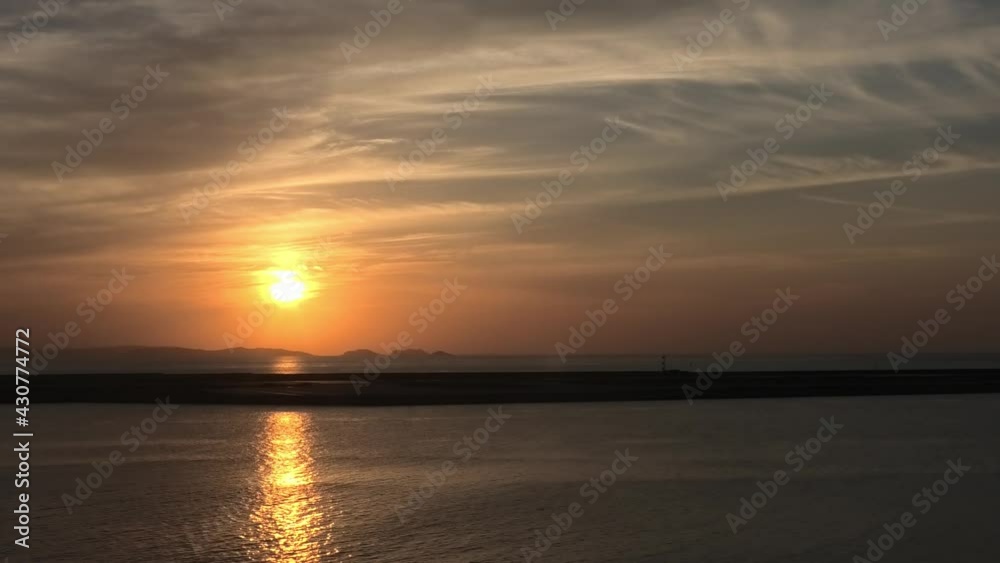 沖繩 那覇空港沖の夕景 沖繩 那覇空港沖の夕景
