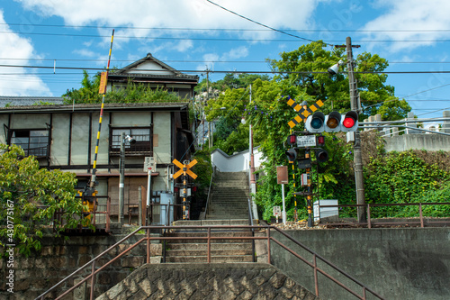 尾道の踏切