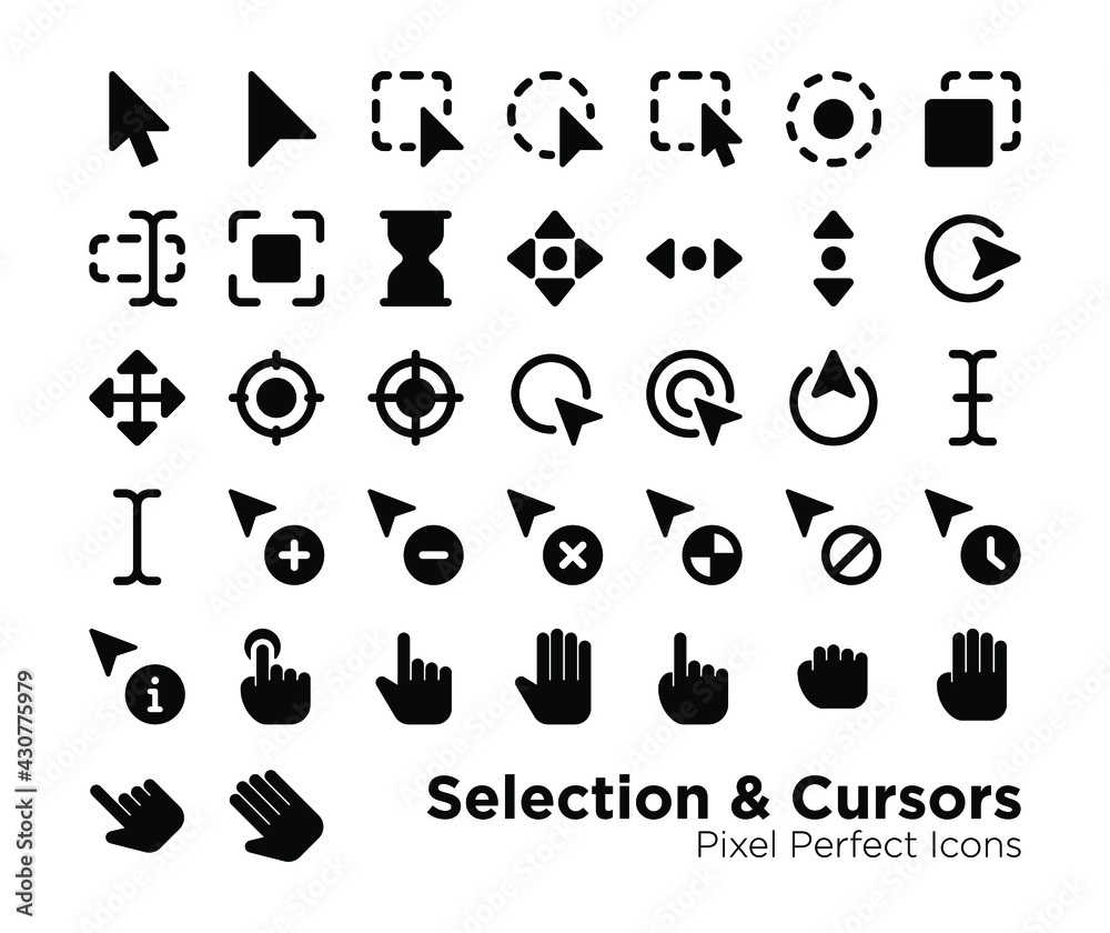 Selection and Cursors Icons Selection and Cursors Icons