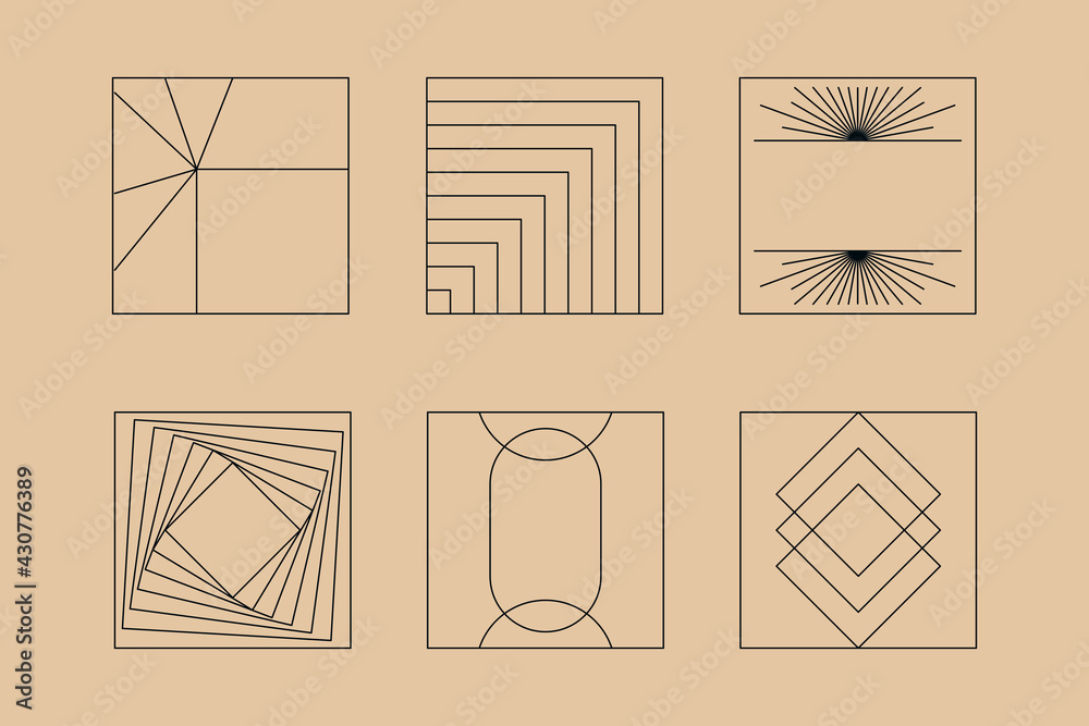 Vector set of design elements and shapes for abstract backgrounds and ...