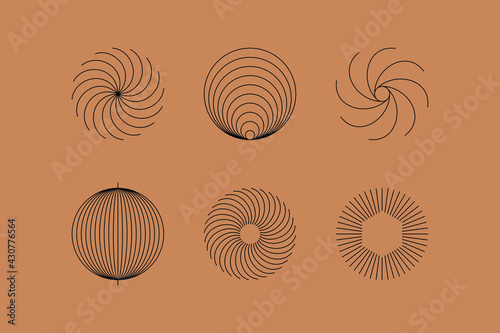 Vector set of design elements and shapes for abstract backgrounds and modern art -