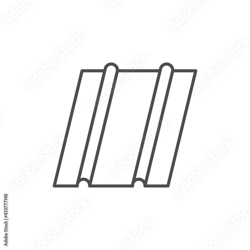 Corrugated metal sheet line icon