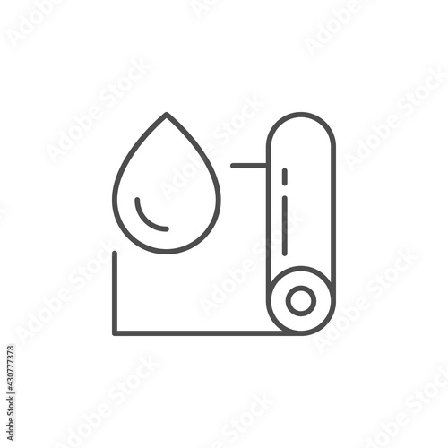 Waterproof membrane line outline icon