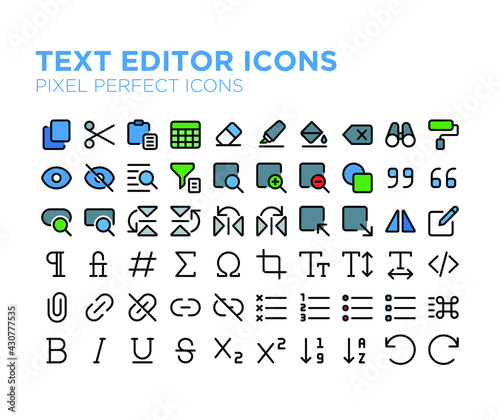 Text Editor Icons