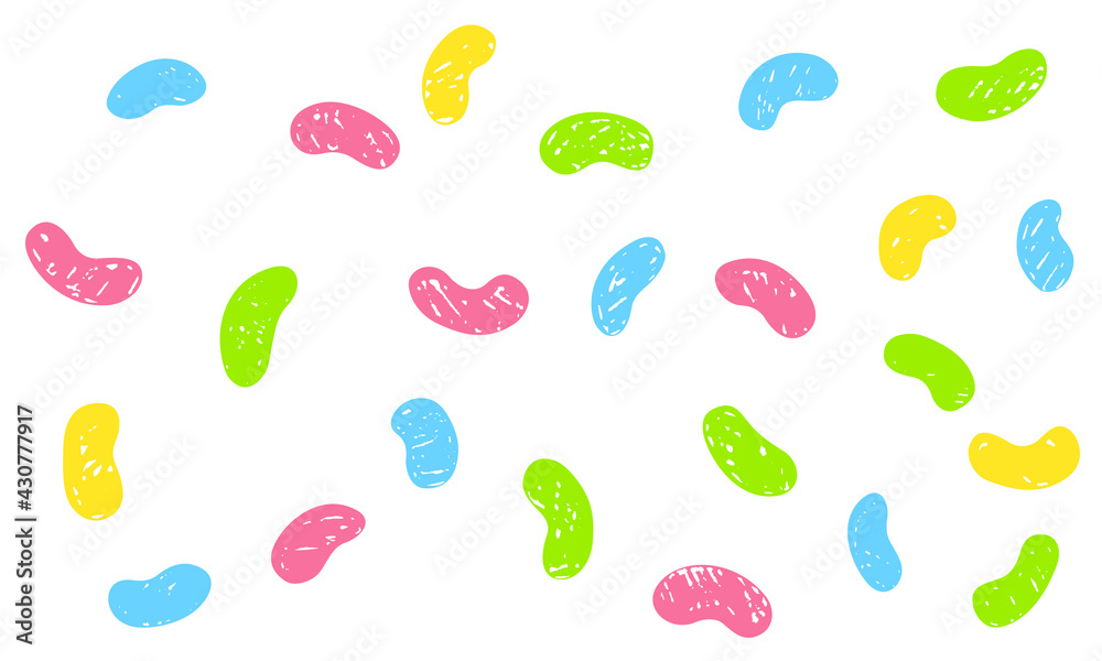 Jelly beans drawing, simple vector cartoon Stock Vector Adobe Stock