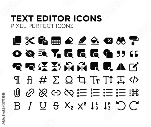 Text Editor Icons