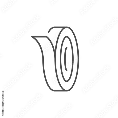 Tape roll line outline icon