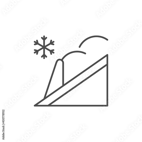 Roof snow guard line icon