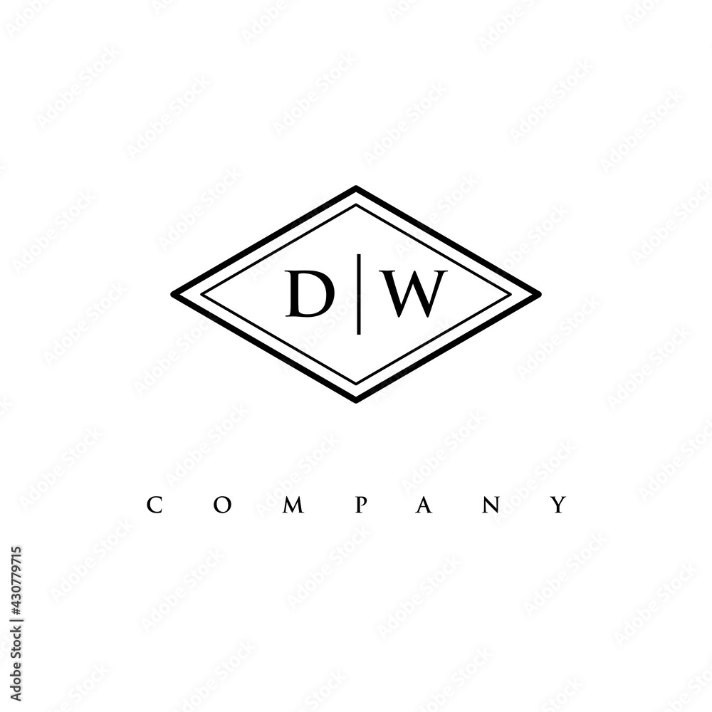 initial DW logo design vector initial DW logo design vector