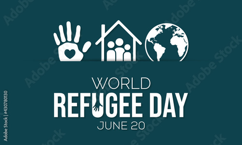 World Refugee day is observed every year on June 20, they are person who has been forced to leave their country in order to escape war, persecution, or natural disaster. Vector illustration.