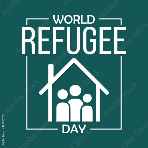 World Refugee day is observed every year on June 20, they are person who has been forced to leave their country in order to escape war, persecution, or natural disaster. Vector illustration.