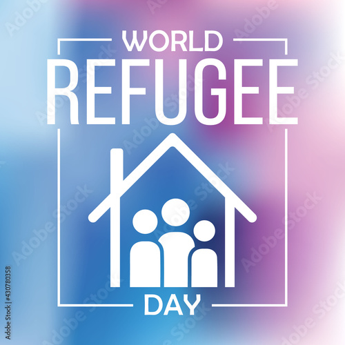 World Refugee day is observed every year on June 20, they are person who has been forced to leave their country in order to escape war, persecution, or natural disaster. Vector illustration.