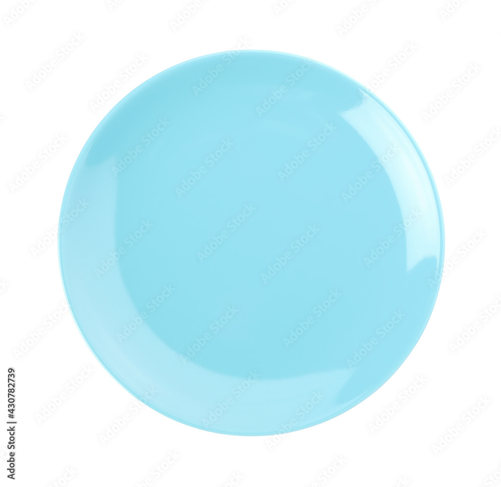 Empty clean ceramic plate isolated on white, top view Empty clean ceramic plate isolated on white, top view